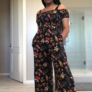 Off the shoulder Floral Jumper